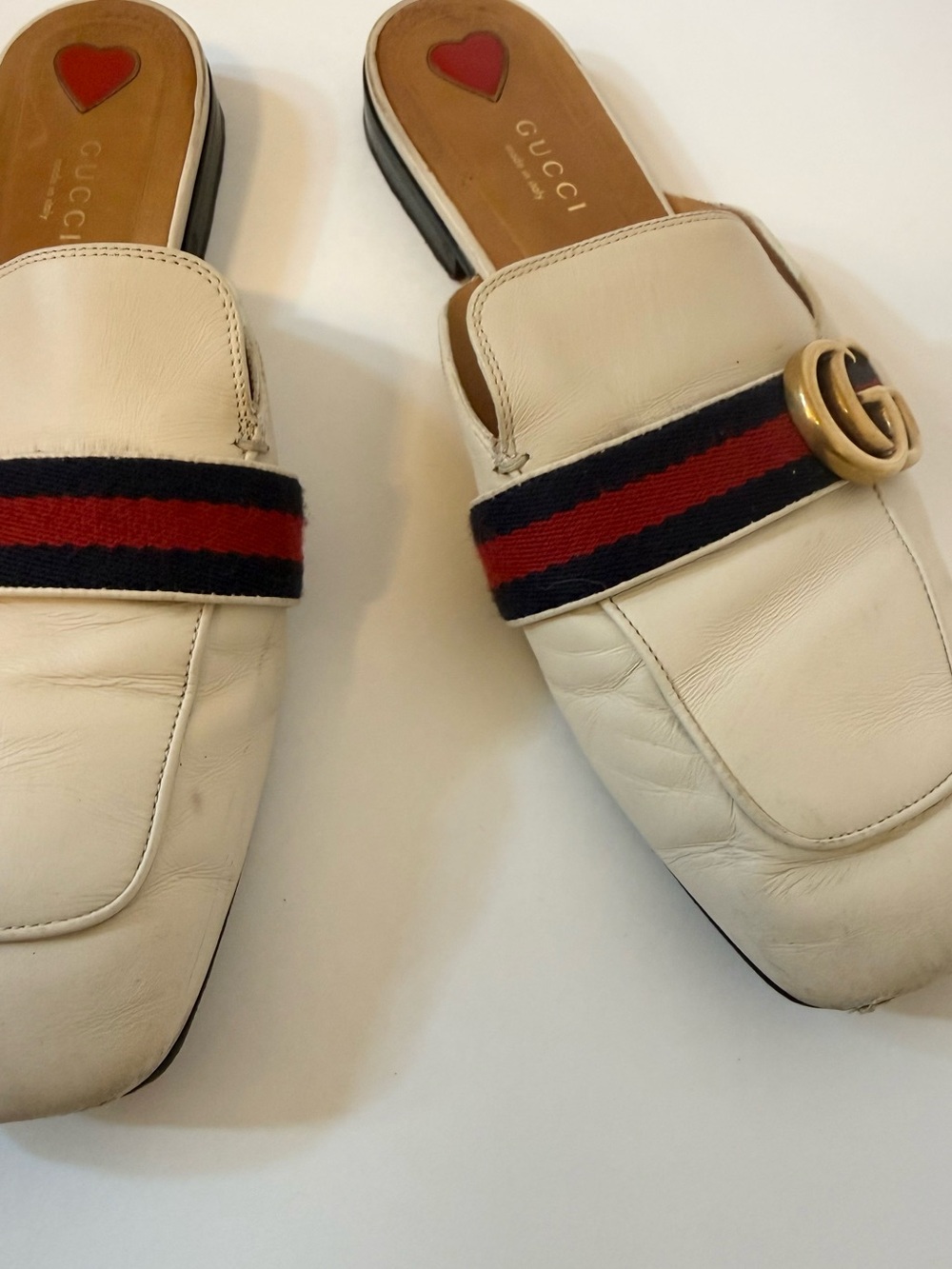 Gucci Women’s Peyton Leather Mule White size EU 39/US 9 - Picture 6 of 10